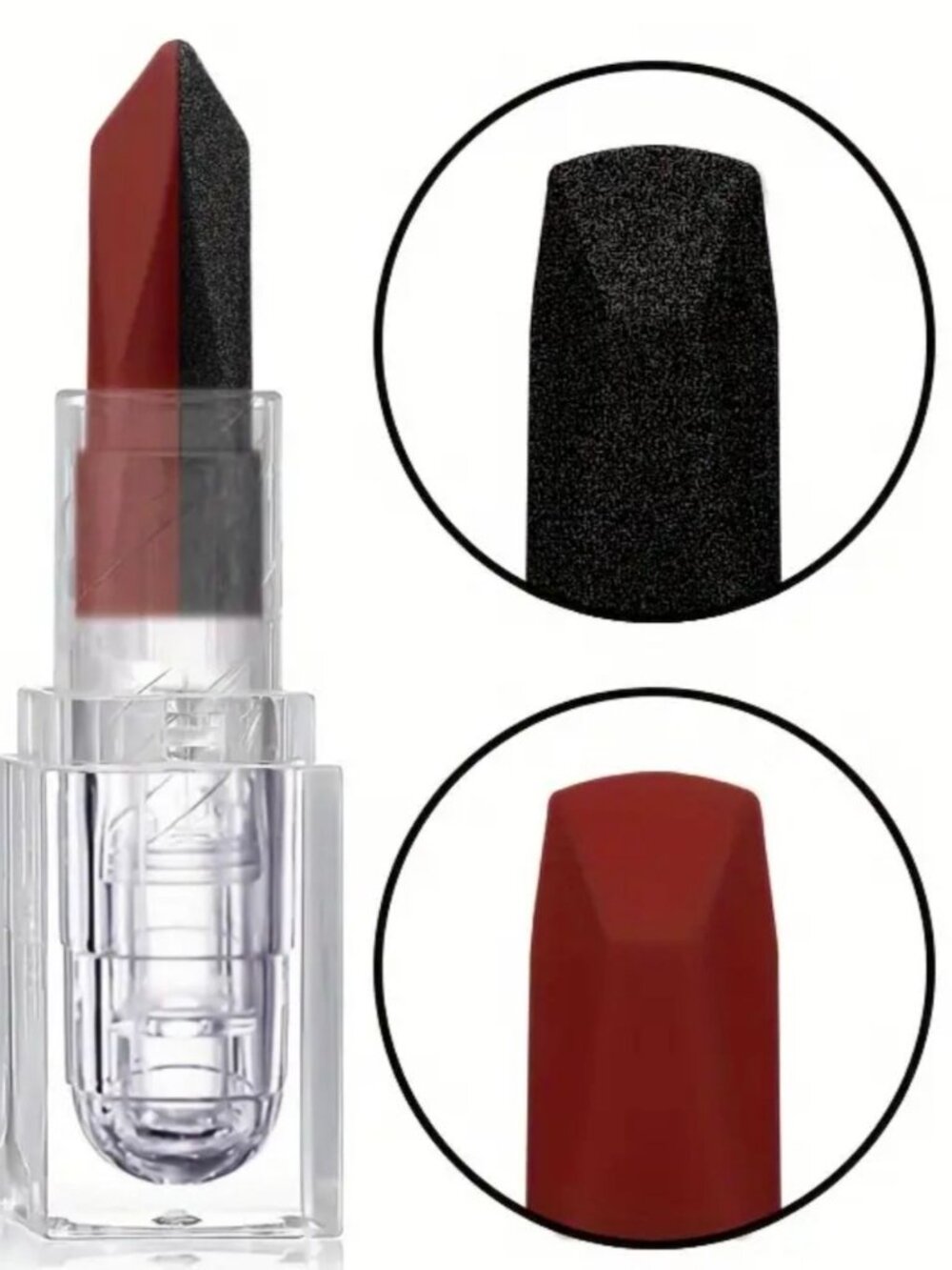 Dual‑Tone ✦ Waterproof Matte Pearl Lipstick ✦ Red Black Bold Long‑Wear NWT - Picture 7 of 8